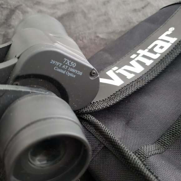 (Pre-owned/Never used) Vivitar 7X50, 297 ft, Coated Binoculars - Picture 4 of 9